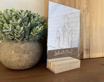 Look Unto Christ Mirror, LDS Youth Theme 2025, D&C 6 36, Young Women Christmas Gifts, Seminary Graduation, Doubt Not Fear Not