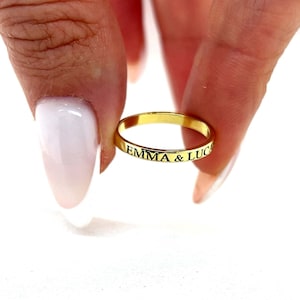 High-Quality Sterling Silver 925 Personalized Engraved Ring