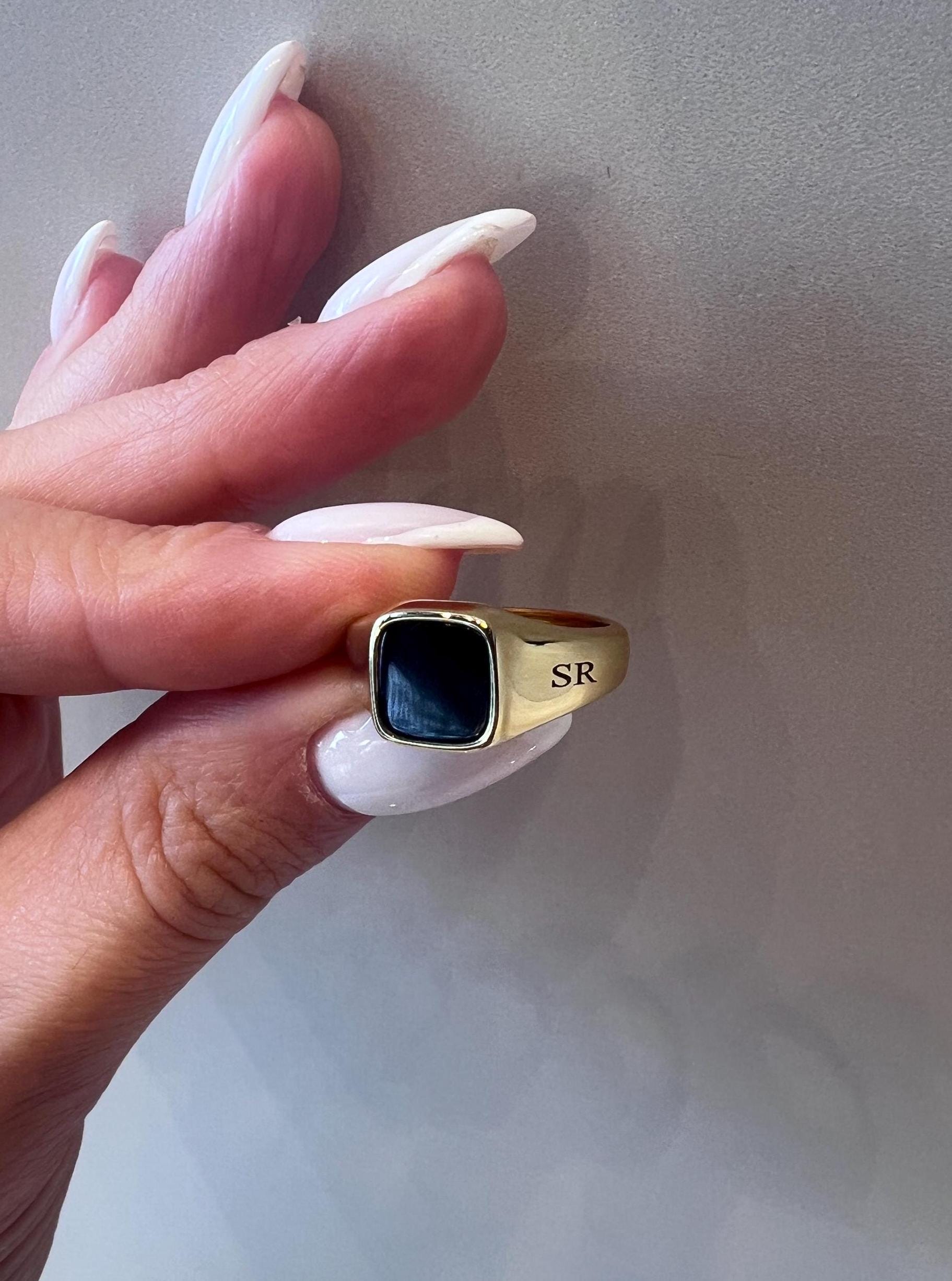 Black Pinky Ring - Etsy