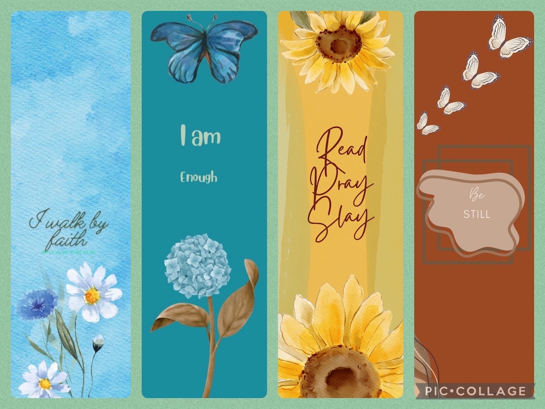 Inspirational Bookmarks, 4 Digital Print Bookmarks, Faith Bookmarks/no ...
