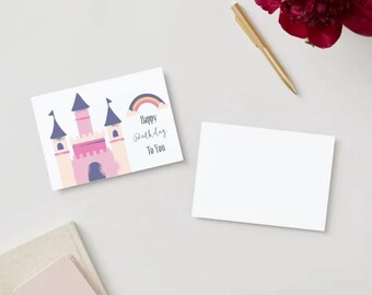 princess birthday card/digital print