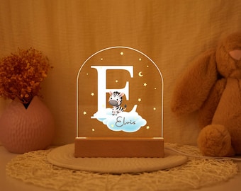 Lámpara de noche Safari personalizada, decoración para habitación infantil, lámpara LED de animales
