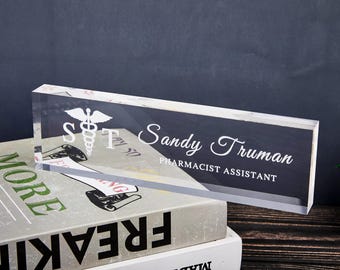 Placa personalizada de acrílico para escritorio de consultorio médico, regalo de agradecimiento