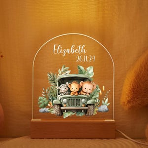 Custom Night Light With Base,Animals Night Lamp,Birth Gift for Kids, Baby Bedside Lamp,Kids Night Light Gift,Birthday Gifts for Kids.