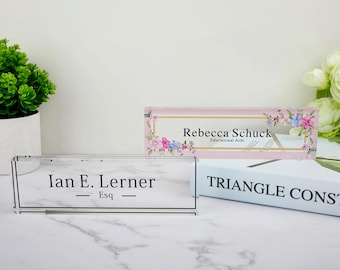 Placa de acrílico personalizada para escritorio, decoración de oficina personalizada