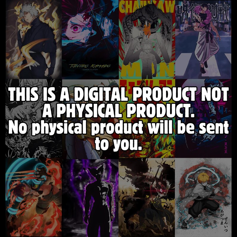 Anime Poster , Anime Wall Art , Printable, Anime Decor, Trendy Wall Art