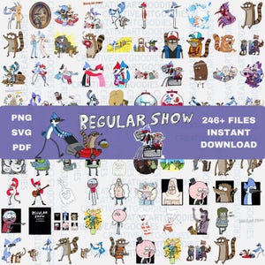 82 Designs Regular Show SVG PNG PDF Bundle | Mordecai & Rigby Vector Art | Cartoon Clipart for Cricut and Sublimation