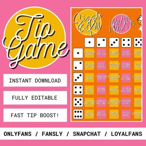 Gioco di suggerimenti estivi / Gioco di dadi sexy modificabile per OnlyFans, Fansly, LoyalFans, Snapchat / Download digitale NSFW / Suggerimenti rapidi!