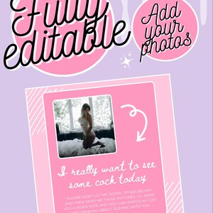 OnlyFans Promo Graphic Bundle, Tipping Graphics, Editable Posts, Daily Graphics, Get Tips, SnapChat, Customizable Canva Templates image 2