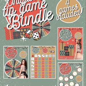 OnlyFans Christmas Tip Game Bundle, Instant Download, Wheel Spin, Dice Game, Board Game, Customizable Canva Template, Snapchat, Christmas