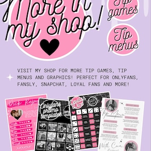 OnlyFans Promo Graphic Bundle, Tipping Graphics, Editable Posts, Daily Graphics, Get Tips, SnapChat, Customizable Canva Templates image 5