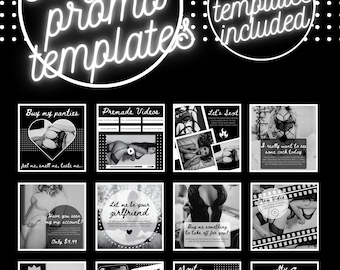 OnlyFans Promo Graphic Bundle, Tipping Graphics, Editable Posts, Daily Graphics, Get Tips, SnapChat, Customizable Canva Templates