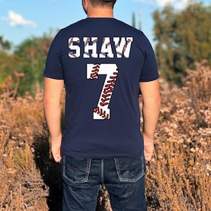 Custom Baseball Name and Number Baseball Dad, Baseball Shirt, Personalized Baseball Shirt, Game Day Shirt,Baseball Player Shirt