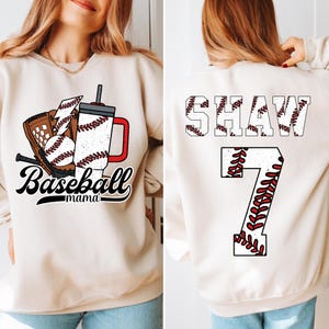 Custom Baseball Name and Number Shirt, Double Sided Shirt, Baseball Shirt, Personalized Baseball Shirt, Game Day Shirt,Baseball Player Shirt