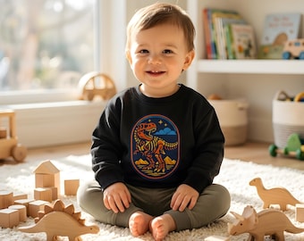 Sudadera infantil "Futuro paleontólogo": Regalo para niños obsesionados con los dinosaurios, sudadera de cuello redondo para amantes de la ciencia, sudadera educativa con estampado de fósiles.