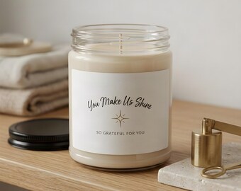 Best Team Ever 9oz Soy Candle: Team Appreciation Gift, Minimalist Anchor Design, Scented Desk Decor