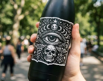 Esoterisch Alchemistischer Sigil Aufkleber: Dark Academia Occult Dekor für Laptops und Journals