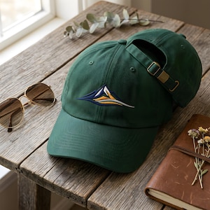 Minimalist Mountain Baseball Cap: Embroidered Summit Hat for the Weekend Warrior Hiker