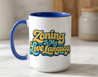 Zoning Is My Love Sprache Kaffeebecher: Retro Geschenk Urbane Planung Studenten für Stadtplaner und Bauingenieure