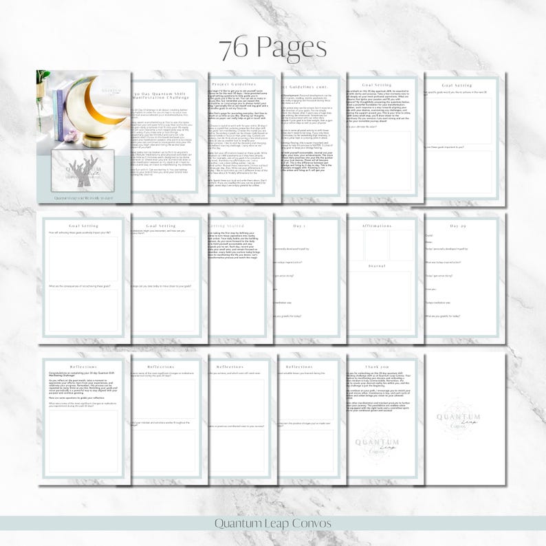 Quantum Shift Manifestation Challenge, 30 Day Journal, Law of ...