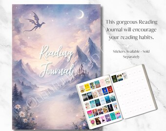 Fantasy Reading Journal: To Be Read Sticker Book, BookTok Planner (PDF Digital Download)