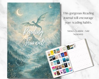 Fantasy-leesdagboek: BookTok TBR-tracker, stickerboek (A4, pdf)