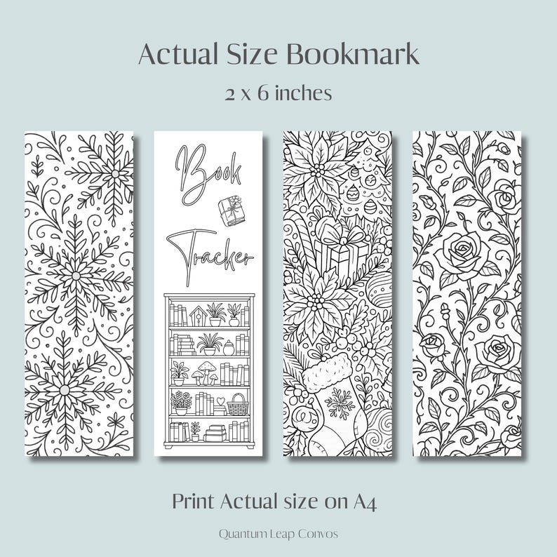 35 Printable Coloring Bookmarks Bundle • Bookish PDF + PNG • Instant Download image 4