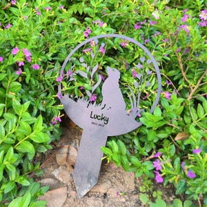 Custom Dog Memorial Stake,  Personalized Dog Garden Sign, Dog Grave Marker, Every Dog Breed Metal Stake, Outdoor Pet Tribute Sign