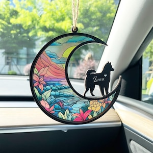 Custom Dog Memorial Suncatcher,Personalized Dog Loss Sympathy Gift,Pet Suncatcher,Engraved Dog Lovers,Pet Memorial Gift,Pet Loss Gift
