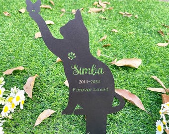 Custom Cat Memorial Garden Stake, Personalized Cat Memorial Stake, Outdoor Cat Yard Decor, Sympathy Gift for Missing My Cat