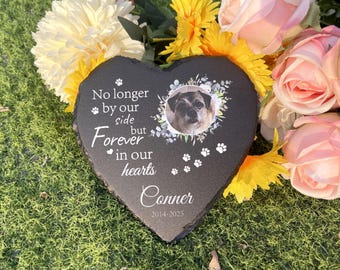 Personalized Pet Memorial Stone, Engraved Photo, Dog Loss Gift