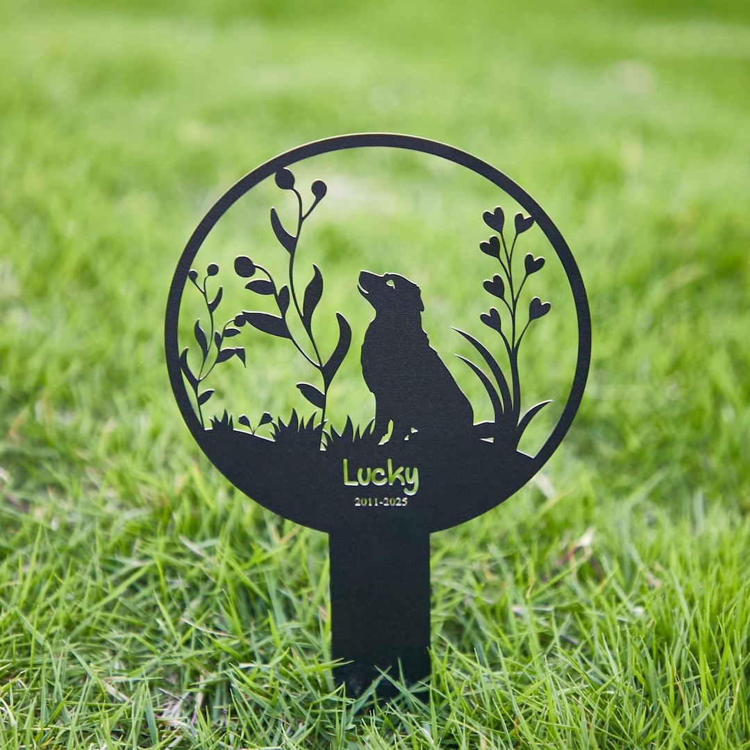 Personalized Pet Memorial Garden Stake, Custom Dog Grave Marker - Etsy