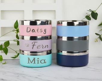 Engraved Stainless Steel Pet Bowl, Customizable Cat & Dog Gift