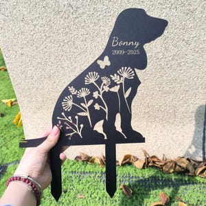 Custom Pet Memorial Stake, Personalized Dog Grave Marker, Every Dog Breed Metal Stake, Pet Memorial Garden Sign, Pet Loss Gift, Garden Decor