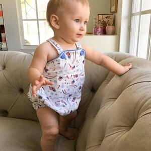 Boys Jack Bubble Romper Summer Shortalls Sunsuit Swimsuit in your choice of fabrics sizes 3 mos to 3T Bild 4