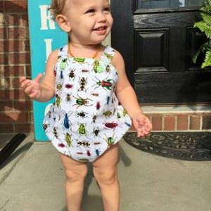 Boys Jack Bubble Romper Summer Shortalls Sunsuit Swimsuit in your choice of fabrics sizes 3 mos to 3T Bild 3
