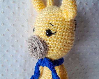 Hand Crocheted Plush Giraffe Buddy – Safari Nursery Decor, Baby Gift