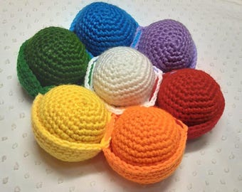 Handmade Crochet Color Sorter Toy – Montessori Yarn Balls Learning Tool