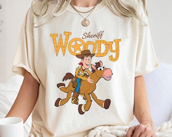 Disney Sheriff Woody Cowboy and Bullseye Shirt, Retro Toy Story Disneyland WDW Matching Family Shirt, Magic Kingdom, Animal Kingdom Outfits