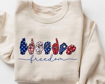 Freedom Sweatshirt, 4th of July, USA Shirt, USA Sweatshirt, USA Flag Shirt, July 4th Shirt, Patriotic Crewneck, American Flag, Freedom Shirt