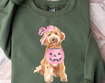 Sudadera de Halloween, suéter de Halloween, Feliz Halloween 2023, temporada retro espeluznante, sudadera de fantasma, sudadera de perro de Halloween, camiseta de perro fantasma