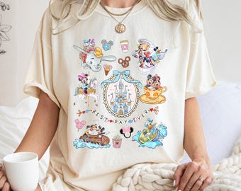 Coquette Bow Disney Best Day Ever Shirt, Disney Family Vacation Shirt, Disneyworld Shirt Disney Mickey and Friends Shirt,Disneyland trip tee