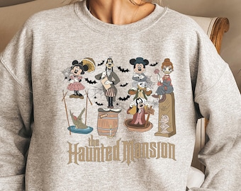 Disney Halloween Haunted Mansion Sweatshirt, Mickey and Friends Halloween Shirt, Mickey's Halloween Party, Disneyland Halloween Shirt