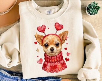 Chihuahua Valentines Shirt, Dog Valentine T-Shirt, Chihuahua Mom Gift, Dog Lover T-Shirt, Valentine Chihuahua Gift, Chihuahua Lover Tee