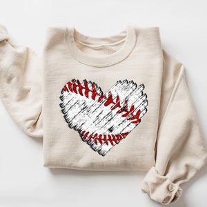 Baseball Distressed Heart Sweatshirt, Baseball Distressed Heart Hoodie, Baseball Mom Sweatshirt, Baseball Sweatshirt, Baseball Heart Shirt