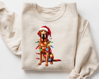 Christmas Red Fox Labrador Shirt, Christmas Dog Shirt, Red Fox Labrador Owner, Red Fox Labrador Mom Shirt, Dog Lover Gift, Lab Lover Gift