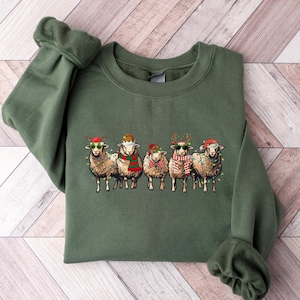 Sheep Christmas Sweatshirt, Christmas Farmer Shirt, Funny Animals Christmas Sweatshirt, Farm Lover Gift, Sheep Lover Gift T-Shirt