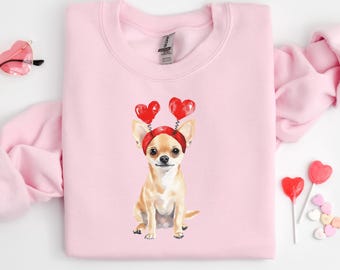 Chihuahua Valentines Shirt, Dog Valentine T-Shirt, Chihuahua Mom Gift, Dog Lover T-Shirt, Valentine Chihuahua Gift, Chihuahua Lover Tee