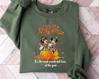 Mickey and Minnie Autumn Shirt, Its the Most Wonderful Time of the Year, Disney Thanksgiving Family Shirt, Disney Gift, Disney Trip Shirt