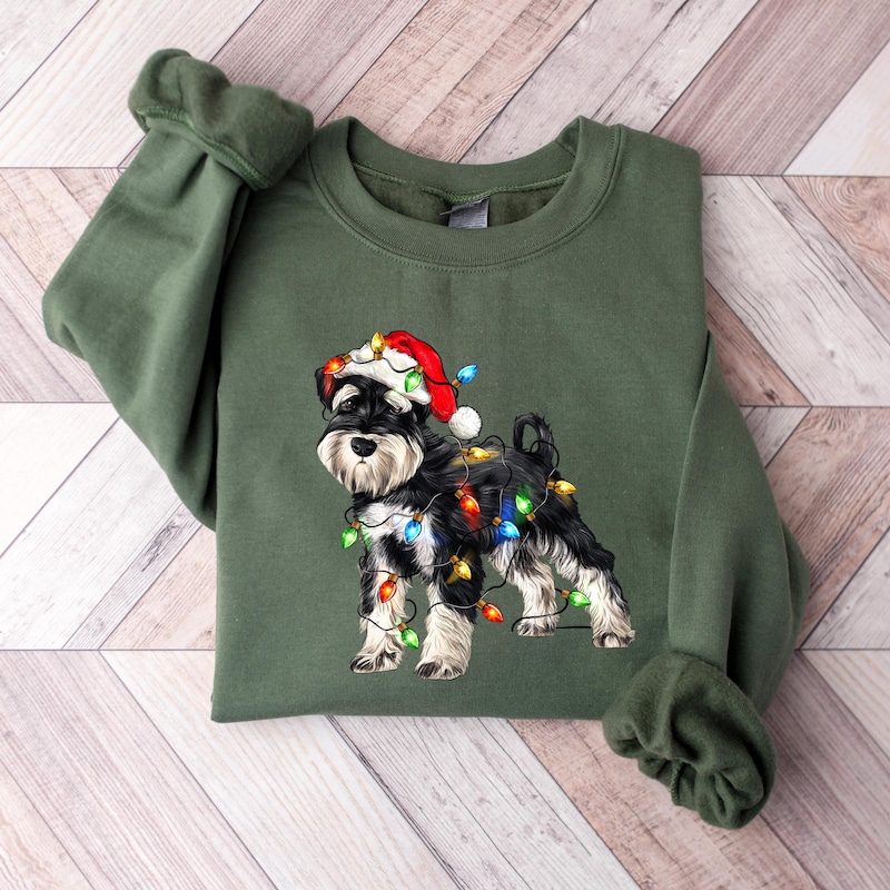 T-Shirt Personnalisable Portrait De Schnauzer - Coton Léger - Tailles S à 3XL - Unisexe